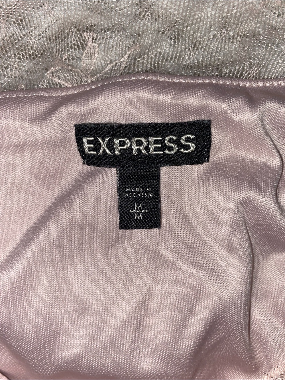 Express Lace Ruffle Tank - Blush - Picture 3 of 3